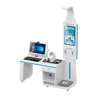 Kiosque libre-service pour examen médical, écran tactile capacitif sur pied, intérieur, pour clinique, hôpital, télésanté, OEM ODM SDK