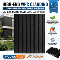 Échantillon Gratuit : Panneaux Muraux WPC Effet Bois Carbonisé, Revêtement Extérieur, Panneaux Muraux WPC Cannelés pour Façade Extérieure