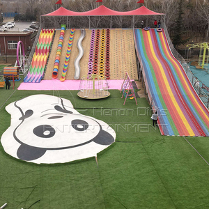 Aire de jeux extérieure arc-en-ciel coloré Slidel enfants/adultes paysage patinage à roulettes équipement d'amusement non alimenté - Product Image 4