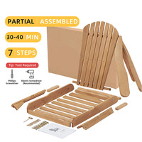 Chaise pliante d'extérieur en bois massif Mobilier d'extérieur imperméable Chaise de plage Chaise de jardin pliable