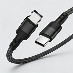 Câble USB-C 60W avec coque en alliage d'aluminium, connecteur <span class=keywords><strong>nickel</strong></span>é, charge rapide 3A, conducteur en cuivre pur, tressage en nylon, pour imprimante - Product Image 1