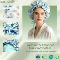 Bonnet en soie de mûrier 100% froissé avec logo imprimé personnalisé, turban en soie pure, bonnet de nuit pour femmes