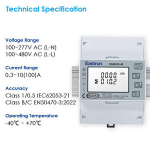 Eastron SDM630-M MID & UL Zertifizierter EN50470-<span class=keywords><strong>3</strong></span> Klasse C Dreiphasiger Modbus-Energiezähler für AC-EV-Ladesäulen - Product Image 2