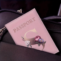 Étui de passeport tendance à motif de lettres initiales - Portable et décontracté pour les voyages