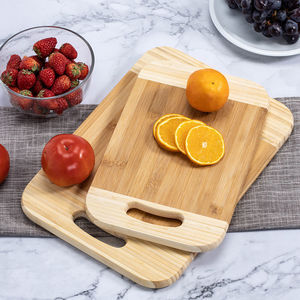 Tabla de cortar de bambú rectangular con asa, antibacteriana, duradera, para cortar frutas y verduras - Product Image 1