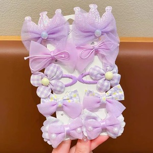 Juego de pinzas para el cabello con lazo y corona de hadas, pasadores de princesa dulces para niñas pequeñas, accesorios para el cabello para niños - Product Image 4