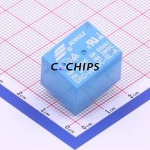 SRD-05VDC-SL-A Power Relay Through hole Component THT,15.6x19.2mm Relay 5V 1 Normally Open: 1A SPST-Normally Open::: 4 250V-AC - Product Image 1