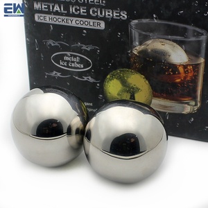 Bar accesorios cerveza fría bola redonda 5,5 cm bebiendo escalofriante reutilizable vino de acero inoxidable rojo bolas de hielo - Product Image 6
