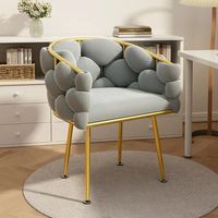 Fauteuil Bulle Tendance Luxe Léger pour Manucure et Maquillage, Chaise Paresseuse Simple pour Coiffeuse, Petite Chaise en Métal pour Dortoir