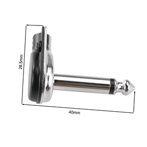 Flat Nickel Âm Thanh <span class=keywords><strong>Mini</strong></span> 1/4 6.35Mm Pancake Right Angle Mono Adapter Kết Nối Cắm <span class=keywords><strong>Jack</strong></span> Cho Guitar Hiệu ứng Vá Cáp - Product Image 2