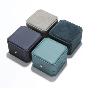 Luxury Octagonal PU Jewelry <b>Box</b> Set Premium Velvet Lined <b>Gift</b> Packaging for Rings Necklaces & <b>Earrings</b> - Product Image 3