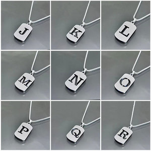 Collar de Acero Inoxidable con 26 Letras, Estilo Instagram, Cadena para Suéter, Cadena de Caja, Minimalista, para Hombres, Mujeres y Parejas, Cadena para Clavícula, No se Desvanece - Product Image 2