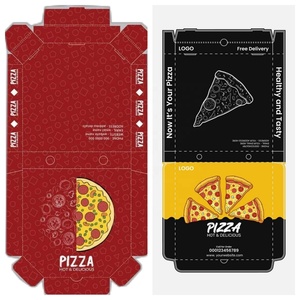 Boîte à pizza biodégradable personnalisée en gros, toutes tailles, carton ondulé avec impression de logo en relief, boîte à pizza en carton ondulé pas cher - Product Image 5