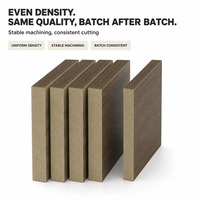 Panneau MDF mélaminé de qualité E1, panneau de fibres de qualité meuble pour la production de meubles standard