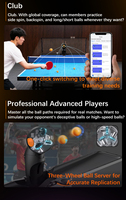 Machine de service de tennis de table programmable contrôlée par application Pusun DORA-Pro, 100 balles/min, lanceur automatique de ping-pong, entraîneur à domicile