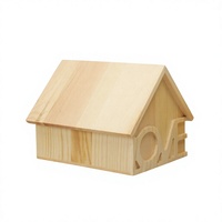 Nouveau Nid d'Oiseau en Bois Créatif de Shandong pour l'Extérieur, Style Villa, pour Perroquets, Mangeoire Décorative et Tirelire