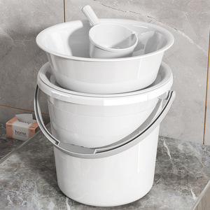 Household thickened large-sized plastic bucket, portable plastic bucket, student dormitory foot <b>bath</b> bucket, water <b>storage</b> - Product Image 4