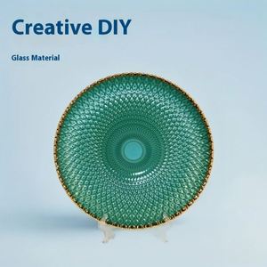 Elegant Glass Dinner <b>Plates</b> & Decorative Serving Dishes for Restaurants, Glass Charger <b>Plates</b> - Product Image 2