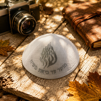 Kippa juive Shtreimel personnalisée à faible MOQ avec broderie de feu, style ethnique, avec clip