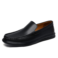 Mocassins pour hommes en cuir, Penny Loafer, à enfiler, faits main, légers, à talon plat, pour la conduite et le style décontracté ou professionnel