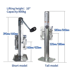 Gato de remolque galvanizado de alta resistencia con soporte de placa, accesorio de piezas de <span class=keywords><strong>repuesto</strong></span> para barco/caja/jaula/remolques, <span class=keywords><strong>rueda</strong></span> <span class=keywords><strong>Jockey</strong></span> - Product Image 3
