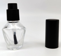 Vente en gros de flacons de vernis à ongles vides en verre de 11 ml avec bouchon à vis et pinceau, emballage OEM personnalisable