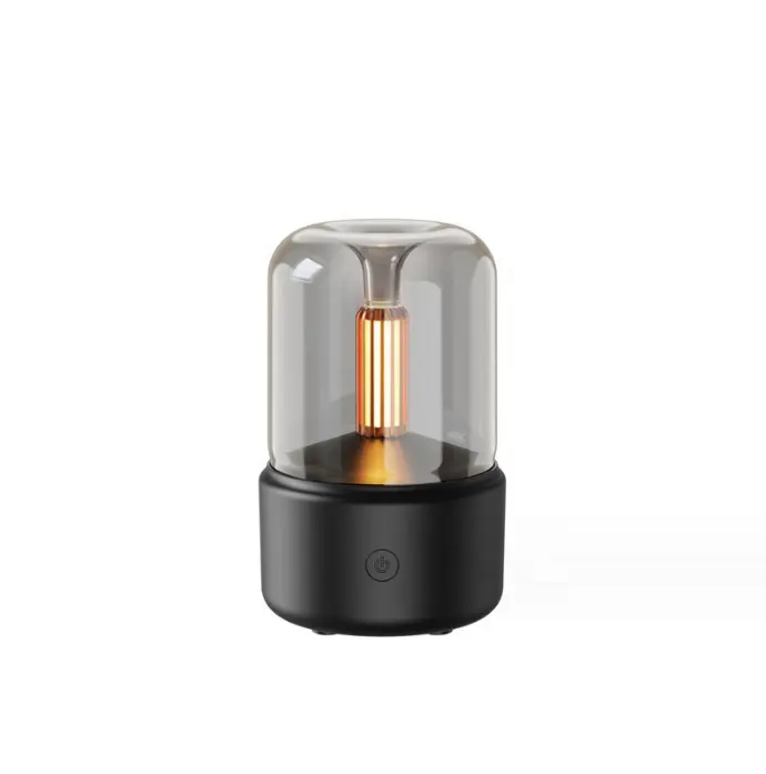 Diffusore di aromi a lume di candela umidificatore d'aria USB lampada a olio essenziale luce notturna a LED