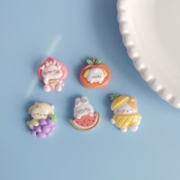 Cabochons en résine animaux et fruits 25mm – Cabochons fantaisie en résine animaux et fruits – Décorations mignonnes pour loisirs créatifs