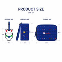 Set Organizer Perjalanan Kustom Tas Kosmetik Tempat Paspor Label Bagasi Set Aksesoris Perjalanan Tahan Air