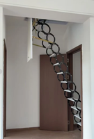 Échelle de grenier rétractable et pliable, échelle de loft murale pour usage domestique, installation facile, échelle télescopique d'accès au grenier