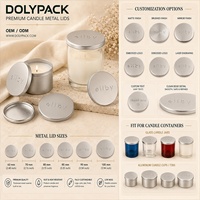 Couvercles plats en métal argenté électroplaqué pour pots à bougies en verre, 80mm, 83mm, 90mm, 99mm, vente en gros