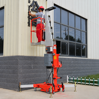 Plateforme élévatrice verticale à mât unique en aluminium, 120-150 kg, plateforme électrique compacte pour le personnel, pour l'entretien des usines, des entrepôts et des installations