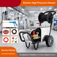 Nettoyeur Haute Pression pour Voiture 220V, Machine de Nettoyage 130 Bars, Lance de Lavage à Jet, Enrouleur de Tuyau, Service de Personnalisation, Vente en Gros