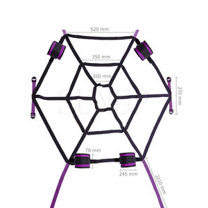 ฟรีกล่องที่กําหนดเอง - ชุด Sexangle หกเหลี่ยม Bdsm เข้าเตียง Sm ทาสผูกแมงมุมเว็บเพศของเล่นเฟอร์นิเจอร์ - Product Image 1