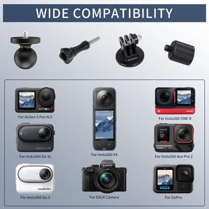Pedido a granel Kit de montaje de triple succión Polo de 47 pulgadas para Insta360 X5 X4 <span class=keywords><strong>X3</strong></span> GoPro Max <span class=keywords><strong>DJI</strong></span> <span class=keywords><strong>Osmo</strong></span> 360 Cámara Coche - Product Image 6
