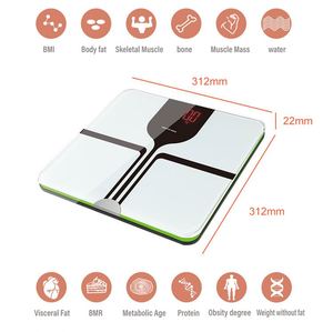 Personalizada <span class=keywords><strong>de</strong></span> fábrica <span class=keywords><strong>de</strong></span> <span class=keywords><strong>grasa</strong></span> <span class=keywords><strong>corporal</strong></span> Analizador <span class=keywords><strong>de</strong></span> <span class=keywords><strong>IMC</strong></span> inteligente Bluetooth Wifi escala - Product Image 2