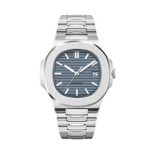 高級スポーツメンズステンレススチール自動機械時計NH35サファイアクリスタルダイヤルヒップホップスタイル中空ケースバック-父の - Product Image 1