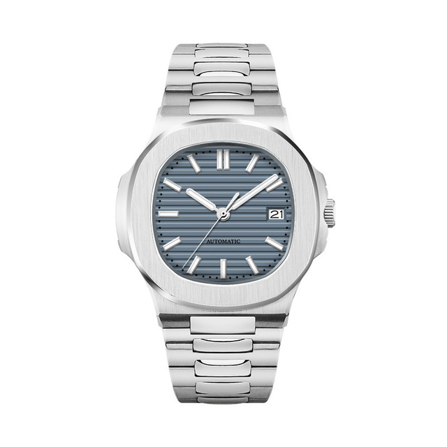 Luxury Sport Men's Stainless Steel Automatic Mechanical Watch NH35 Sapphire Crystal 40mm Water Resistant 24mm Hip Hop Style