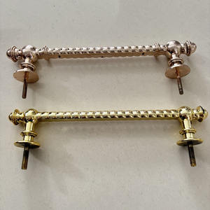 Fh9012 дешевые европейские похоронные шкатулки, изготовленные на заказ золотые ручки для гроба из розового золота, похоронные аксессуары для деревянного гроба - Product Image 3