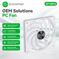 Ventilateur de boîtier PC SNOWMAN AF12015-WH 120mm Slim 15mm Blanc 48CFM PWM 4 broches Roulement Hydraulique 12V DC Uniquement Vente en Gros