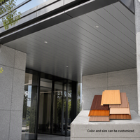 Plafond en aluminium anti-UV sur mesure, profilé en aluminium pour plafond extérieur, auvent extérieur