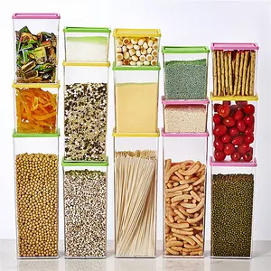 储物盒优质可定制塑料食品储藏箱带盖BPA免费储物箱套装