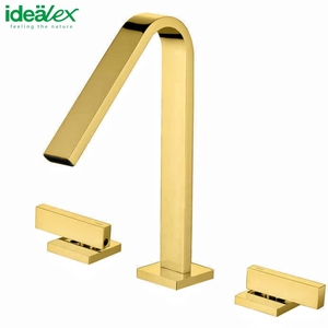 <span class=keywords><strong>ARES</strong></span> IDEALEX 2020 gran oferta mezclador de latón negro moderno grifo de lavabo de mano de doble manija Válvula de cerámica para baño Hotel Villa - Product Image 3