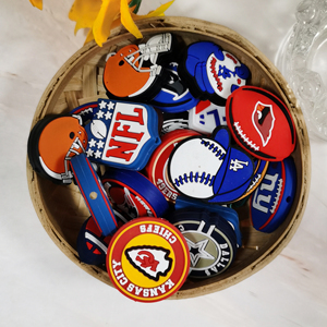 2024 Cuentas focales de silicona de grado alimenticio con forma de <span class=keywords><strong>NFL</strong></span>, tipo colgante, mordedor y regalo, para joyería DIY y bolígrafos con cuentas - Product Image 4