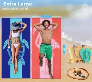 Environmental Friendly Custom Design 100% Recycled Plastic Dry Fast Microfiber Recycled Beach Towels