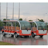 HKBG Nouveau Mini Bus Électrique Touristique Ouvert, Couleur Personnalisable, Capacité de Montée 20%, 14 Places, 30 km/h