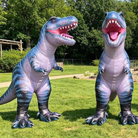 Costume gonflable de dinosaure T-Rex à dégradé de couleurs pour le plaisir familial, costumes gonflables T-Rex pour adultes en vente
