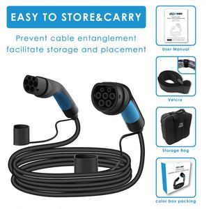 Type 2 to Type 2 <b>EV</b> <b>Connector</b> 32A Male Female Single Phase AC Electric Vehicle Extension Charging Type2 Type2 Car Charger Cable - Product Image 6