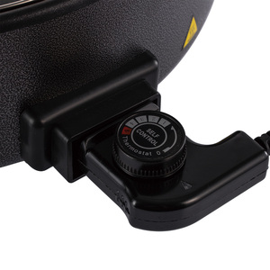 กระทะพิซซ่า AKANE 1500w ขนาดใหญ่ สำหรับครอบครัว ทรงกลม อลูมิเนียมเคลือบกระจกนิรภัย พร้อมปุ่มควบคุมอเนกประสงค์ สำหรับทำแพนเค้ก - Product Image 4