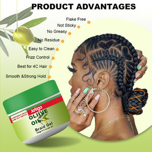 Jotigo <span class=keywords><strong>Cire</strong></span> coiffante <span class=keywords><strong>extra</strong></span> <span class=keywords><strong>forte</strong></span> pour cheveux bouclés <span class=keywords><strong>à</strong></span> l'huile d'olive, anti-frisottis et anti-frisottis - Product Image 2